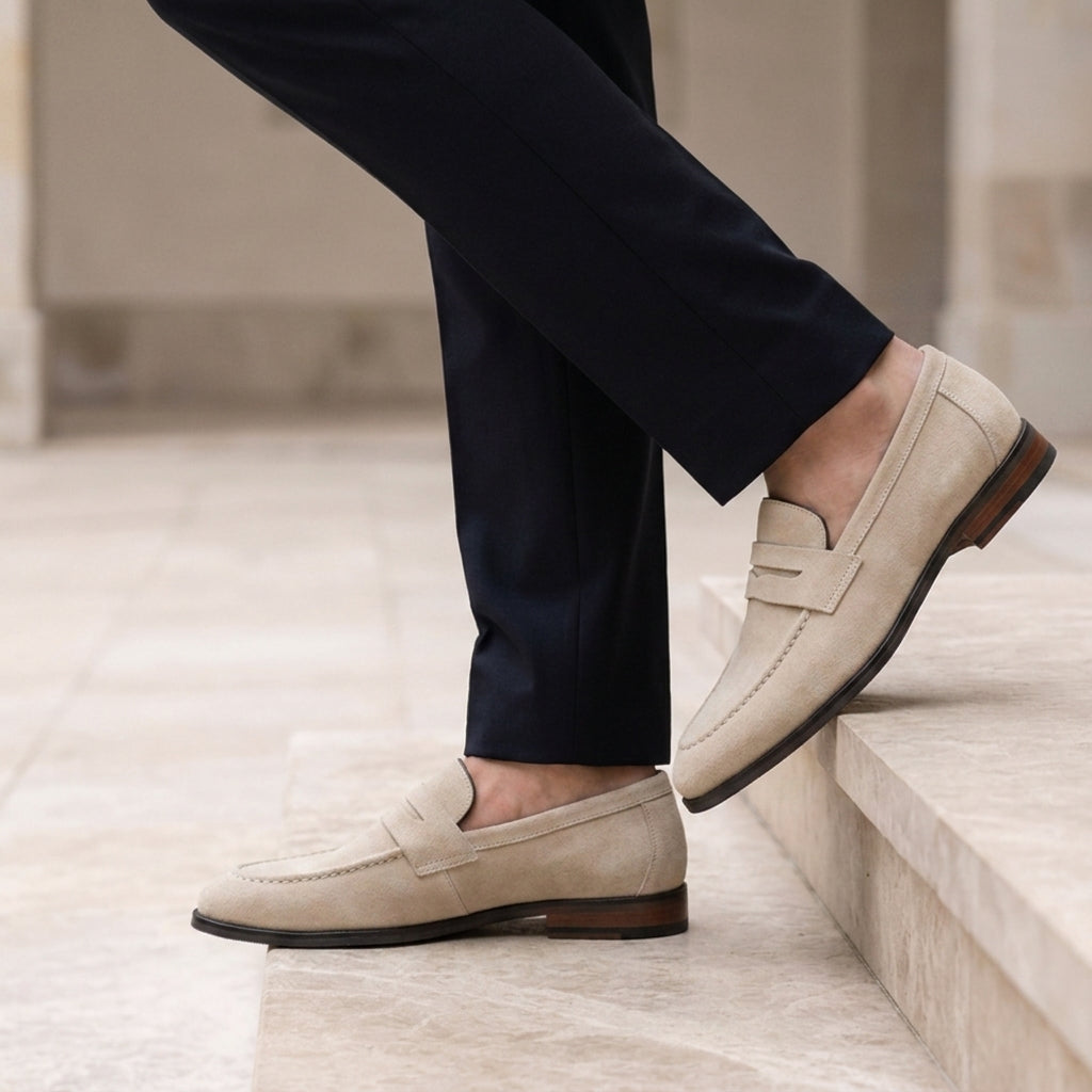 Rhodes Suede Penny Loafers