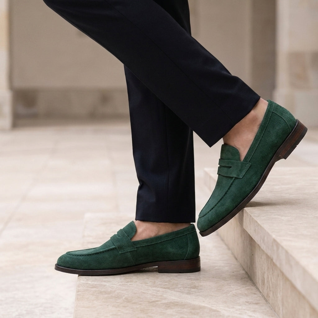 Rhodes Suede Penny Loafers