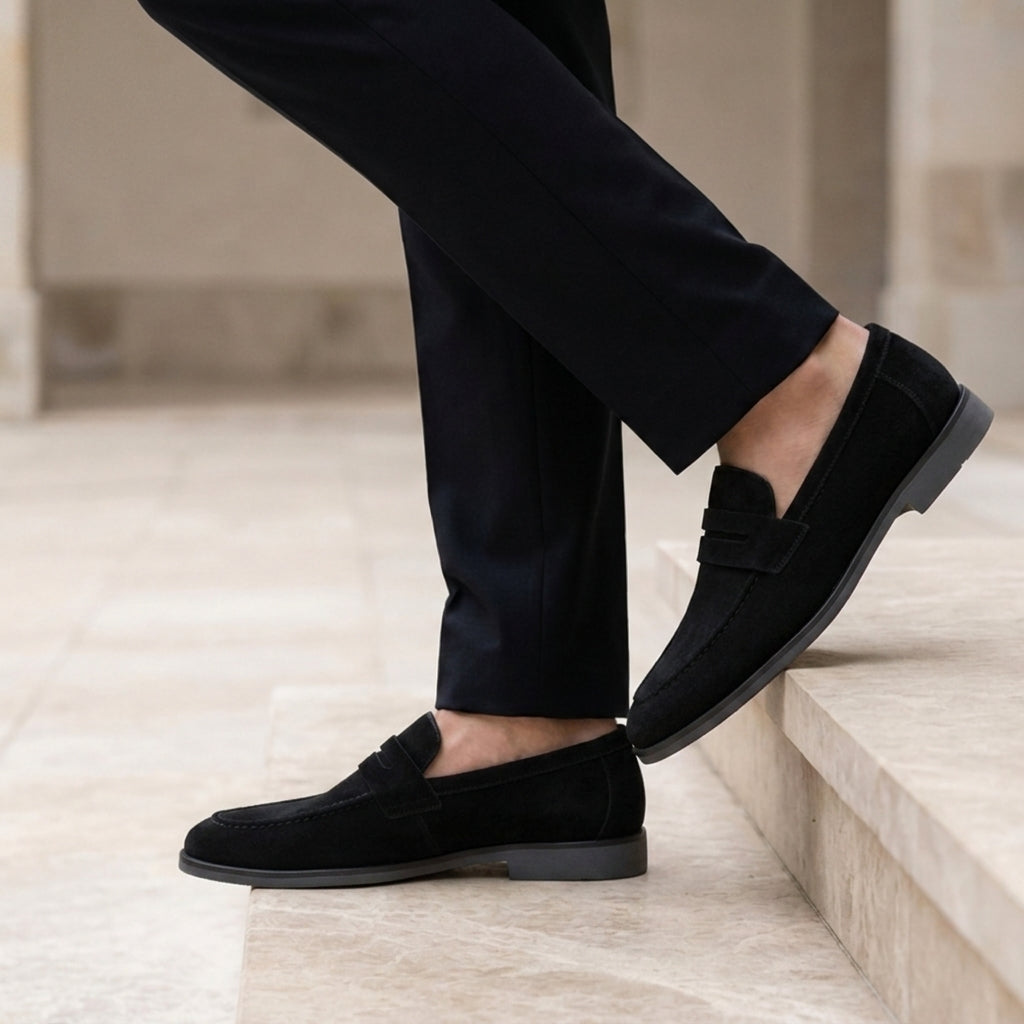 Rhodes Suede Penny Loafers