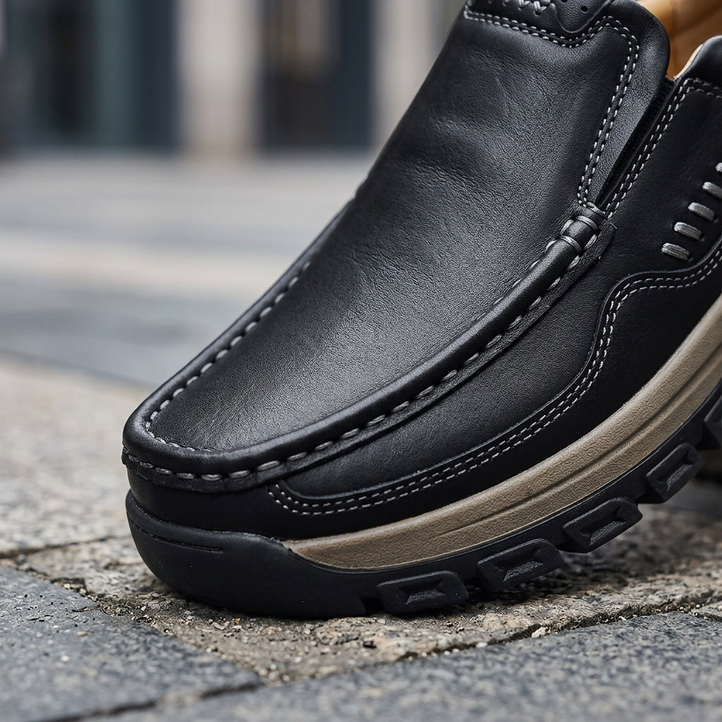 Arezzo Men's Leather Slip-Ons