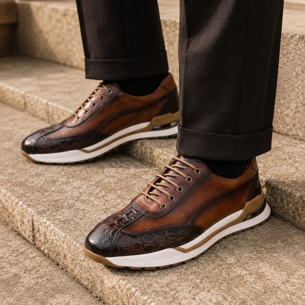 Corvino Men's Leather Sneakers