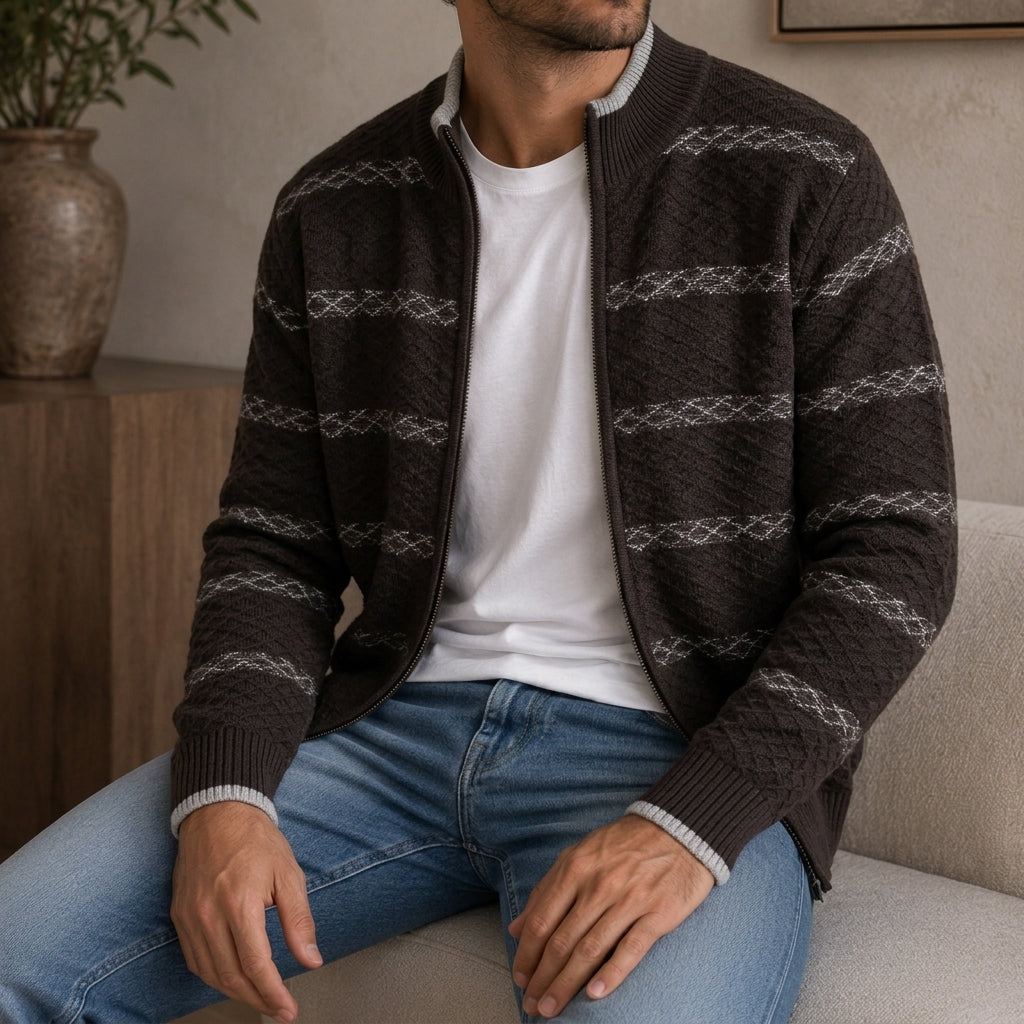 Rennes Men's Zip-Up Cardigan