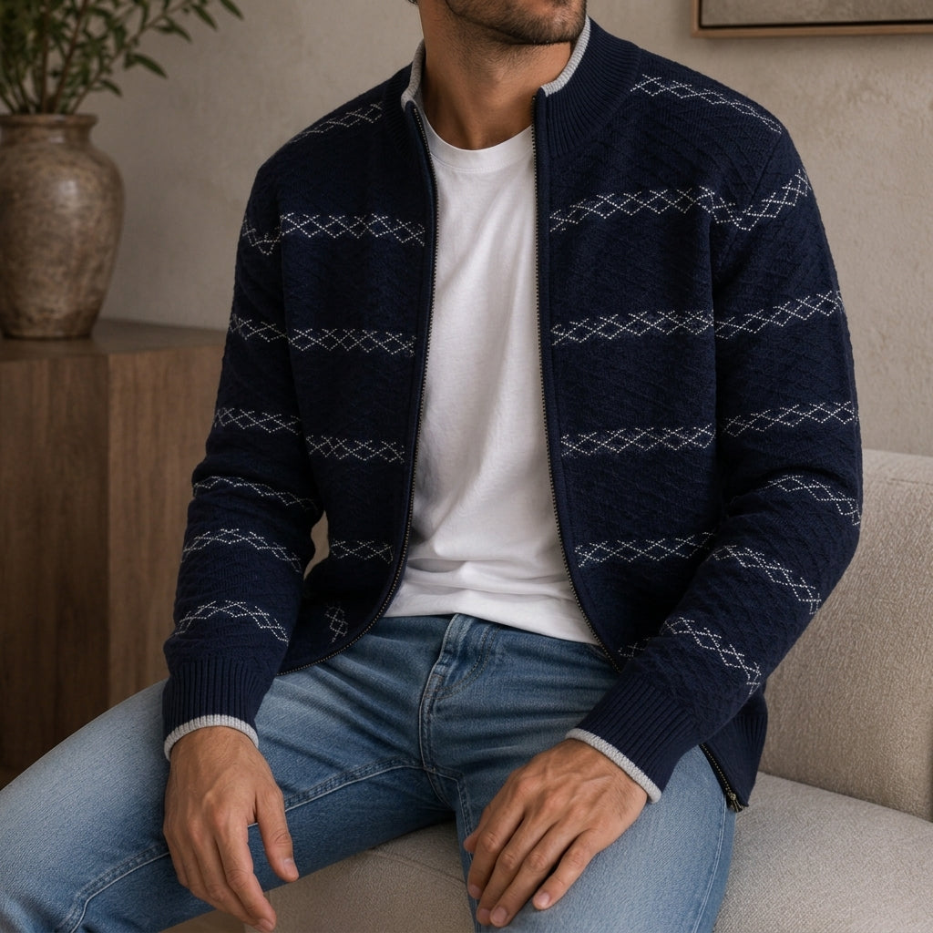 Rennes Men's Zip-Up Cardigan