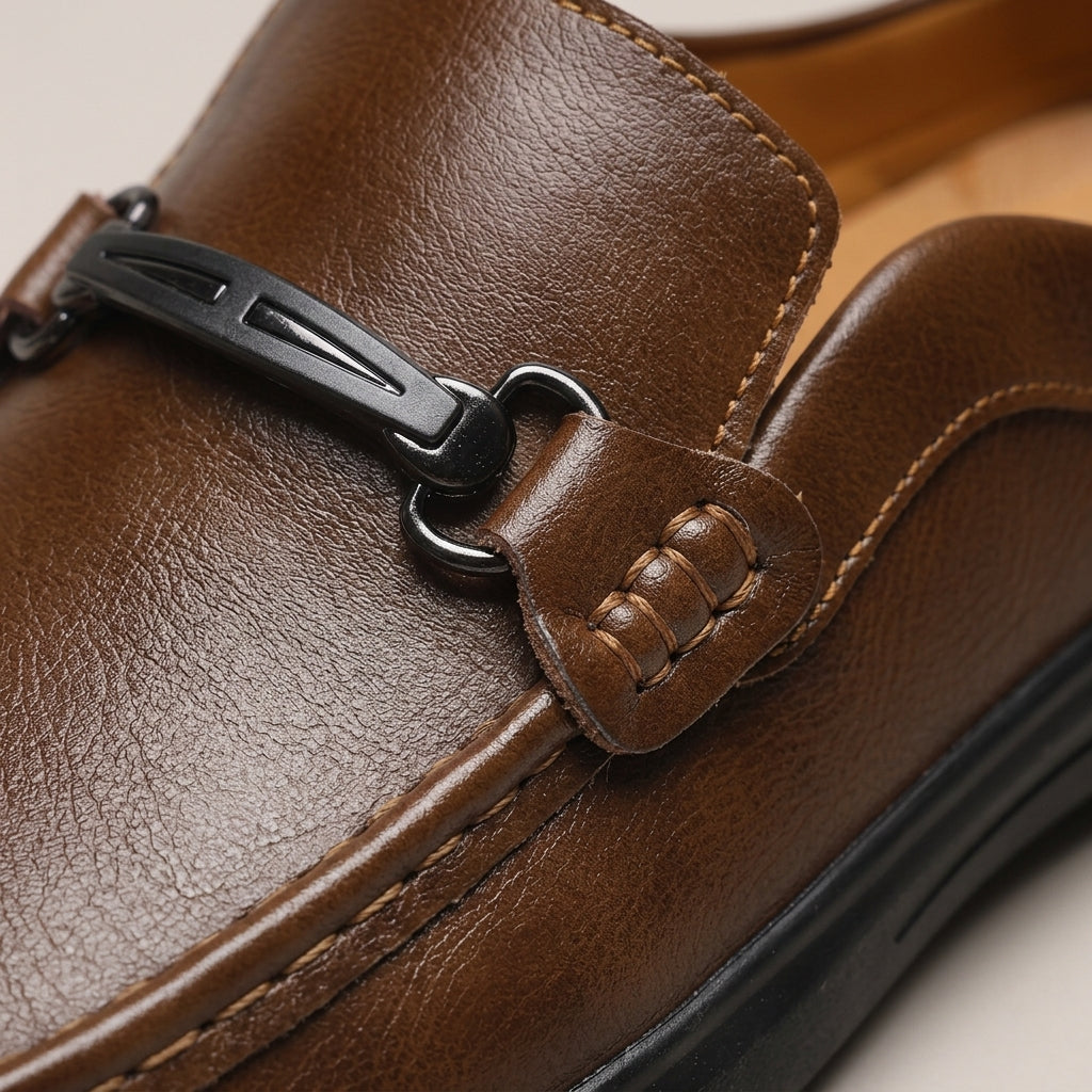 Mazzanti Men's Genuine Leather Slip-On Mules