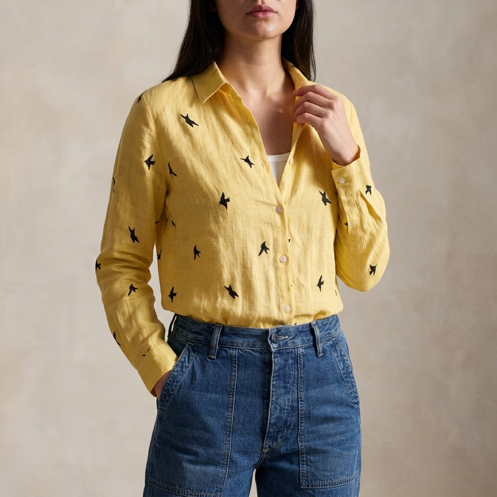 Ariella Women's Lightweight Linen Blouse