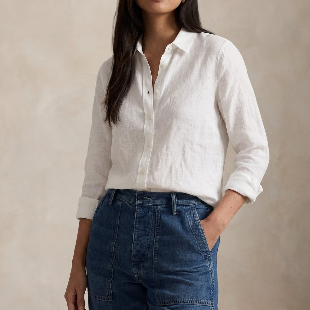 Ariella Women's Lightweight Linen Blouse