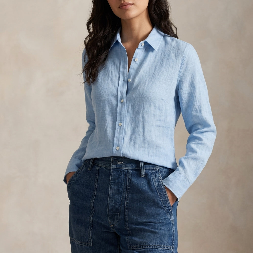 Ariella Women's Lightweight Linen Blouse