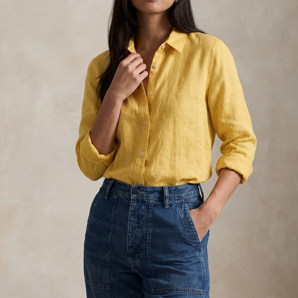 Ariella Women's Lightweight Linen Blouse