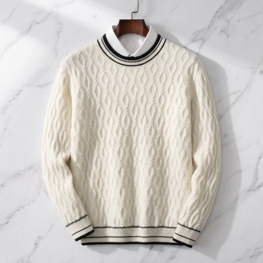Barone Men's  Cashmere Sweater