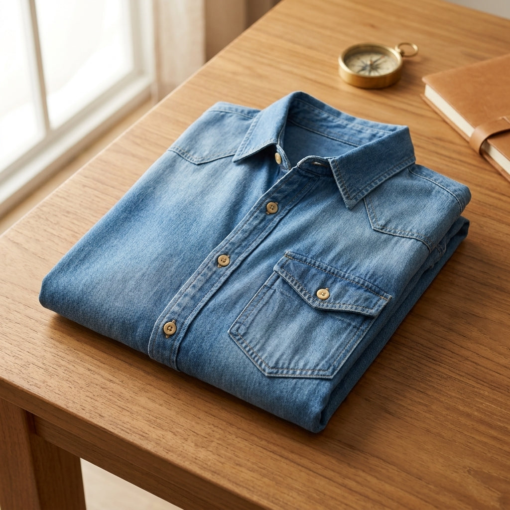 Lauterbrunnen Men's Western Denim Shirt