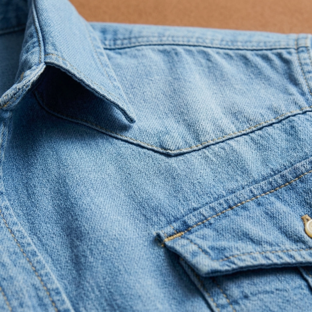 Lauterbrunnen Men's Western Denim Shirt
