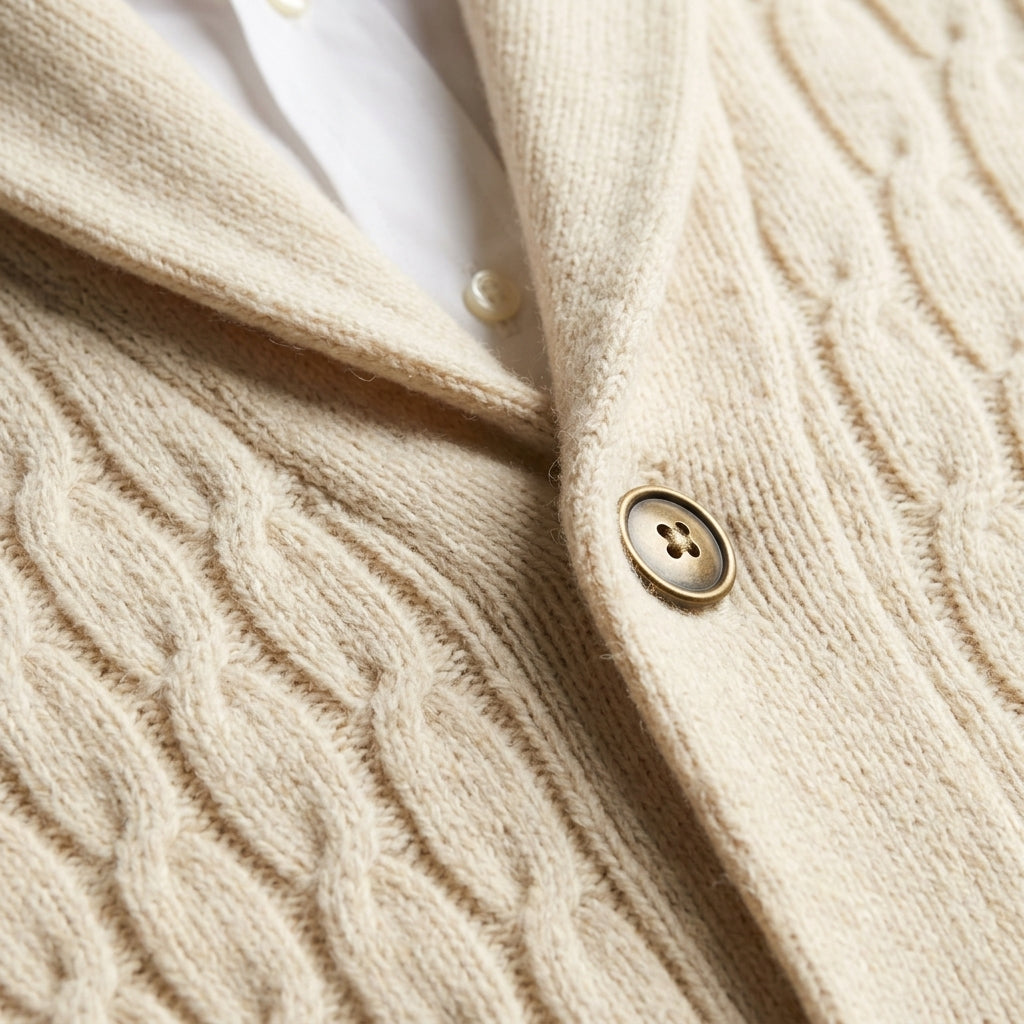 Portofino Men's Wool Blend Knit Cardigan