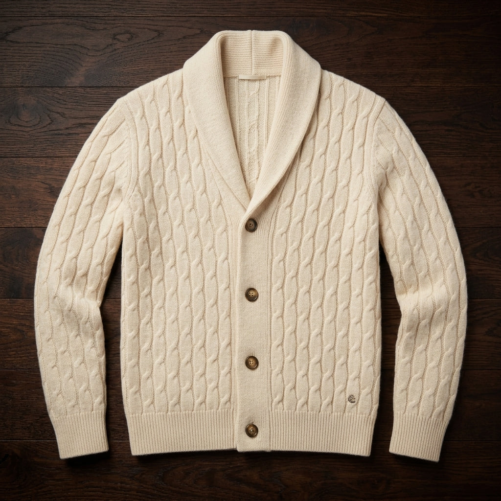 Portofino Men's Wool Blend Knit Cardigan