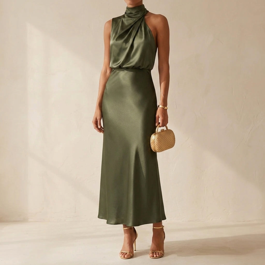 Eleanor Satin Maxi Dress