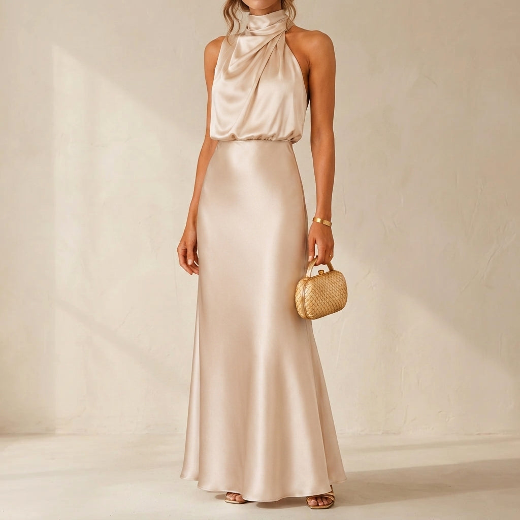 Eleanor Satin Maxi Dress