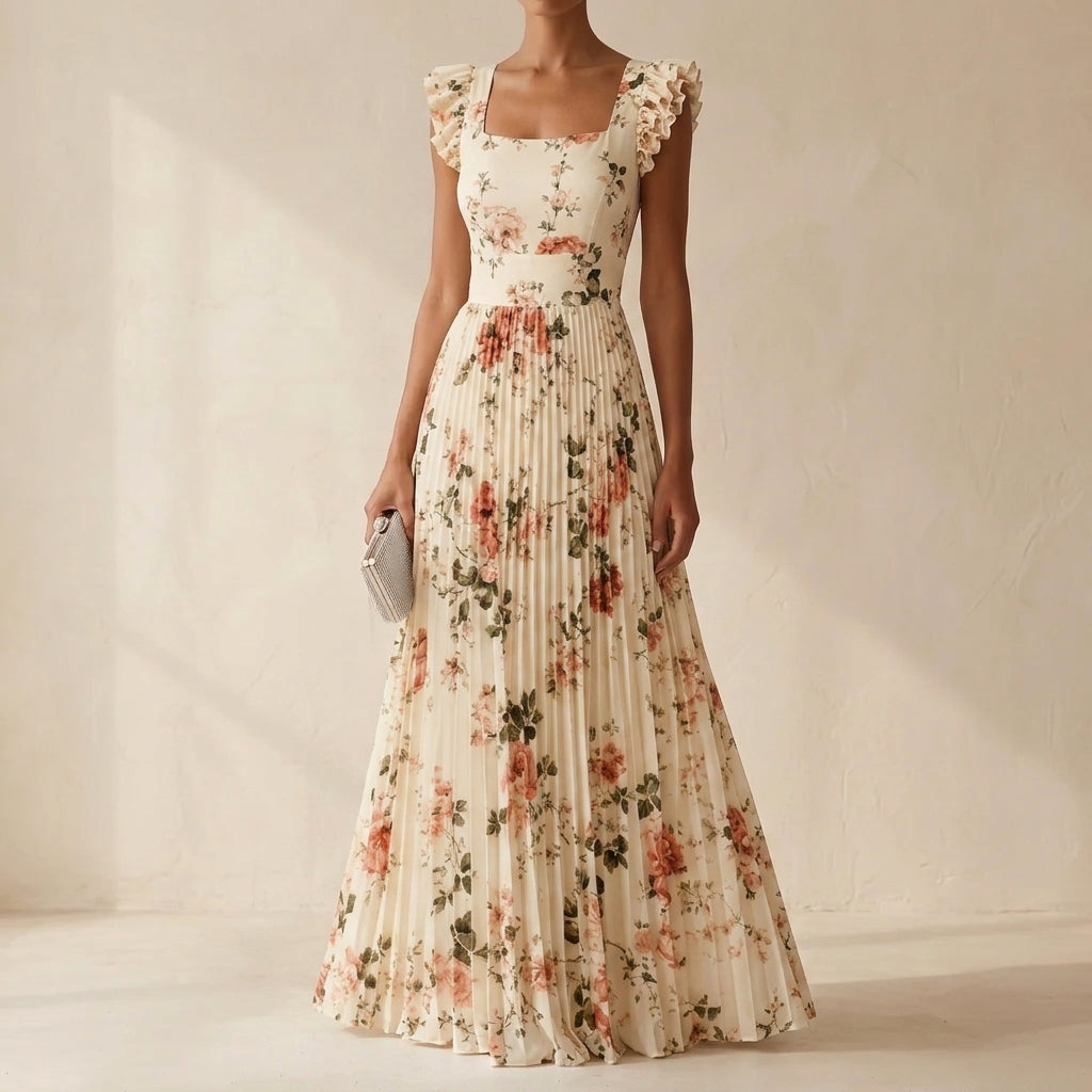 Edwina Pleated Maxi Dress