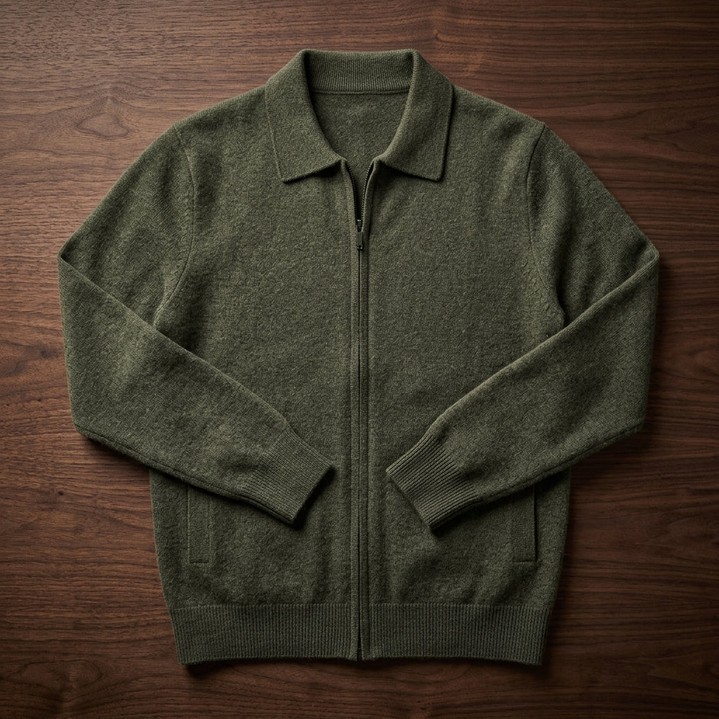 Bramwell Men's Cashmere Zip Cardigan