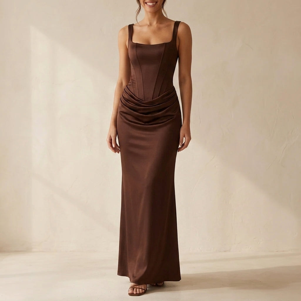 Katherine Women's Corset Maxi Dress