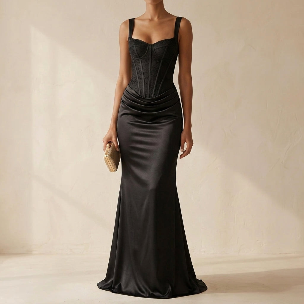 Katherine Women's Corset Maxi Dress