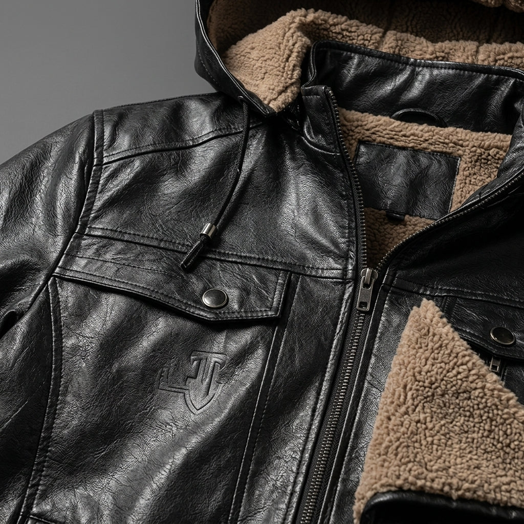 Haverford Hooded Leather Jacket