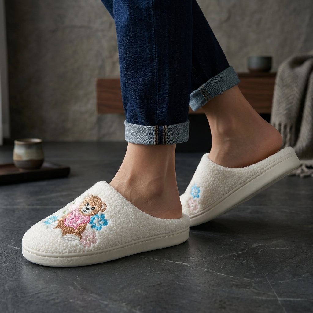 Serella Embroidered Slippers