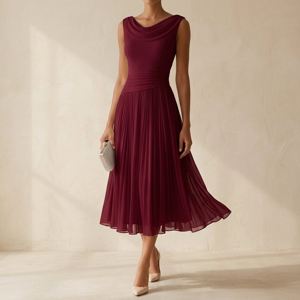 Lucella Pleated Midi Dress