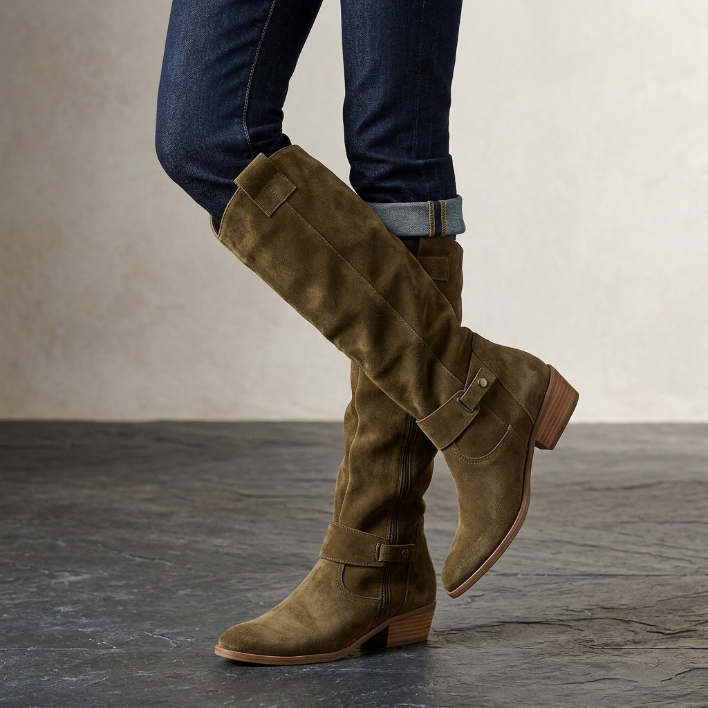 Isabetta Knee-High Suede Boots
