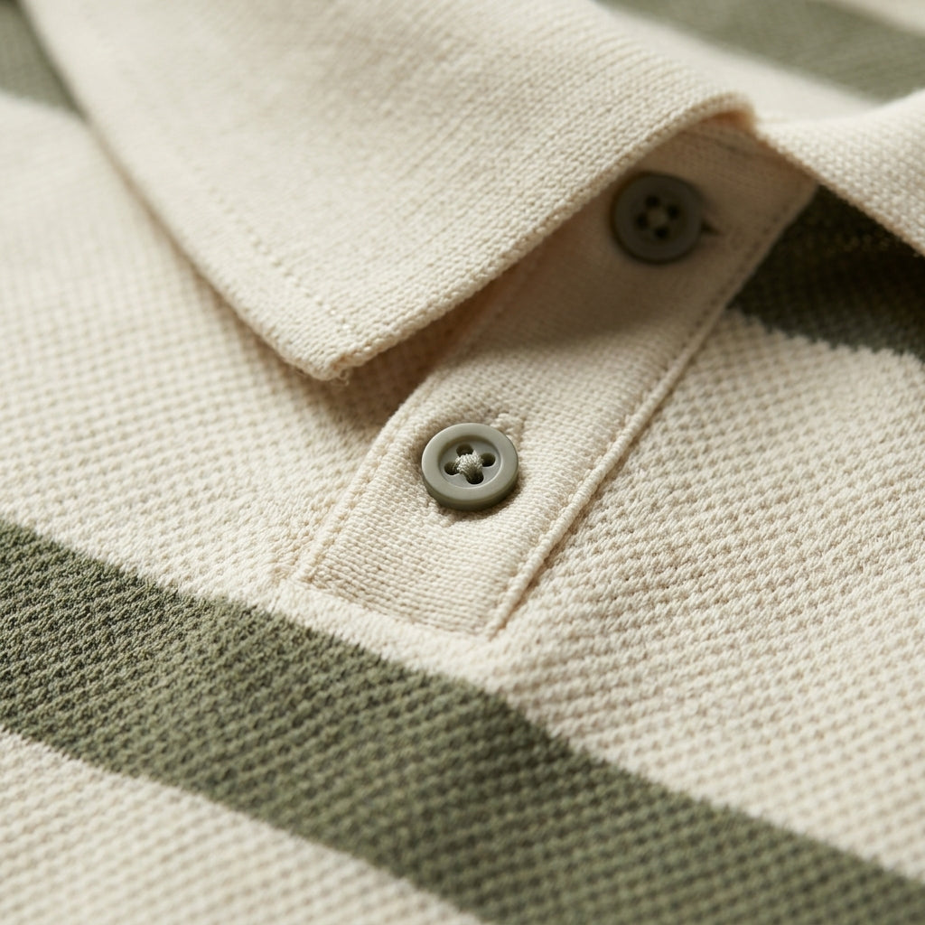 Delfino Cotton Striped Polo
