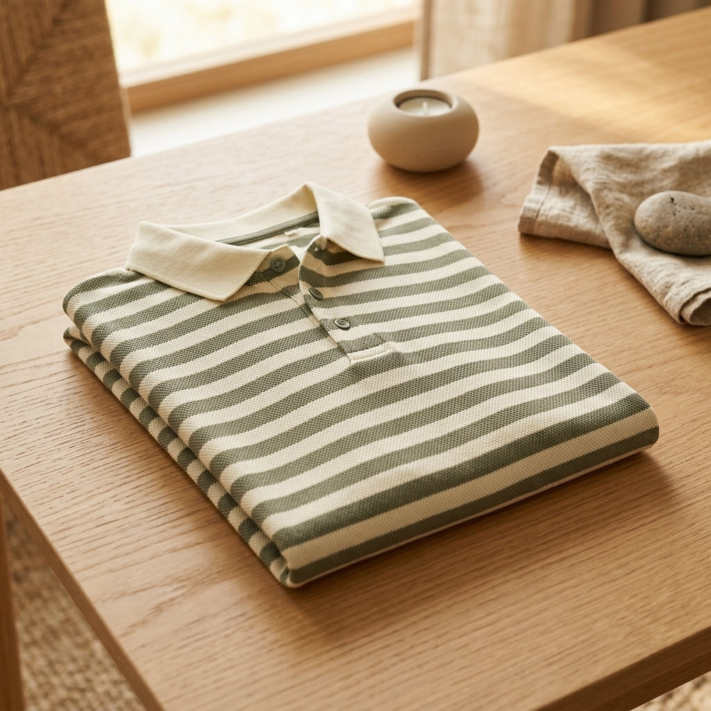 Delfino Cotton Striped Polo