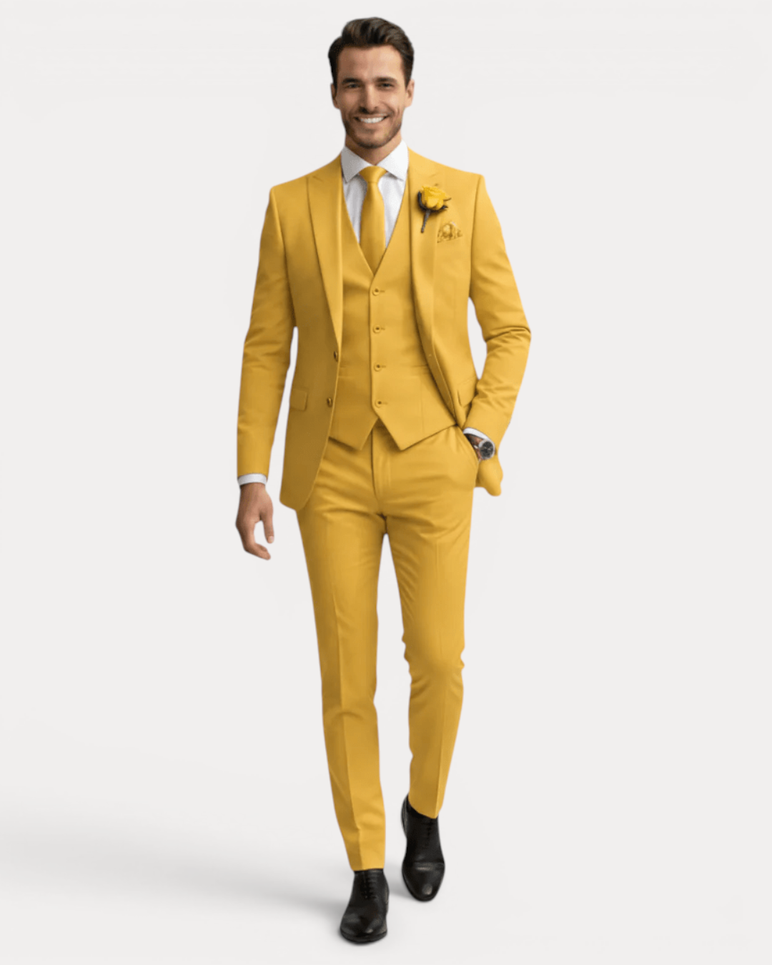 Men's Three-Piece Suit, Notched Lapels, Tailored Fit