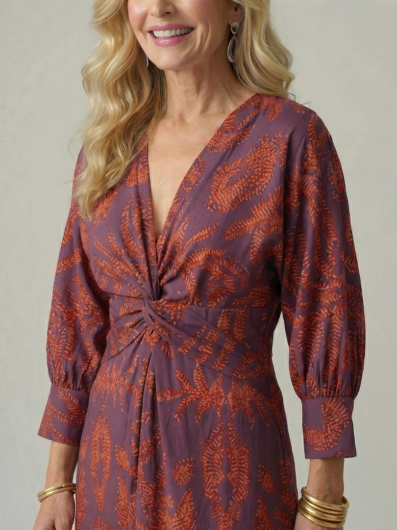 Lune | Natural Crossover Midi Dress™