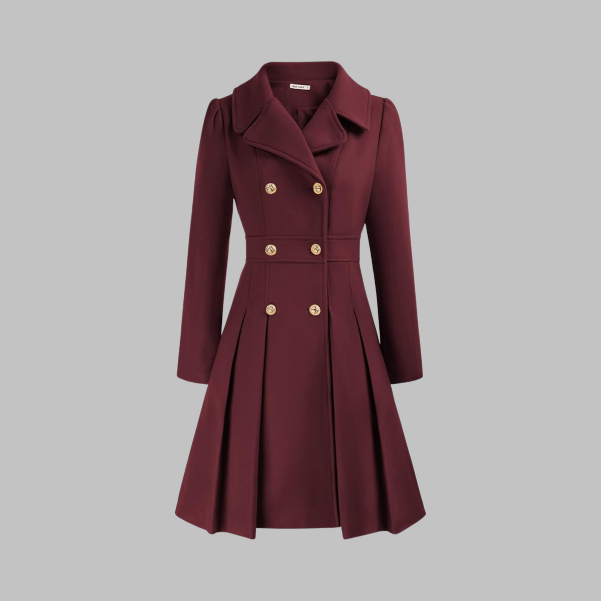 Dami | Womens Double Button Coat with Long Sleeves | Classic Layering Coat | Beige, Camel, Black and More S-3XL