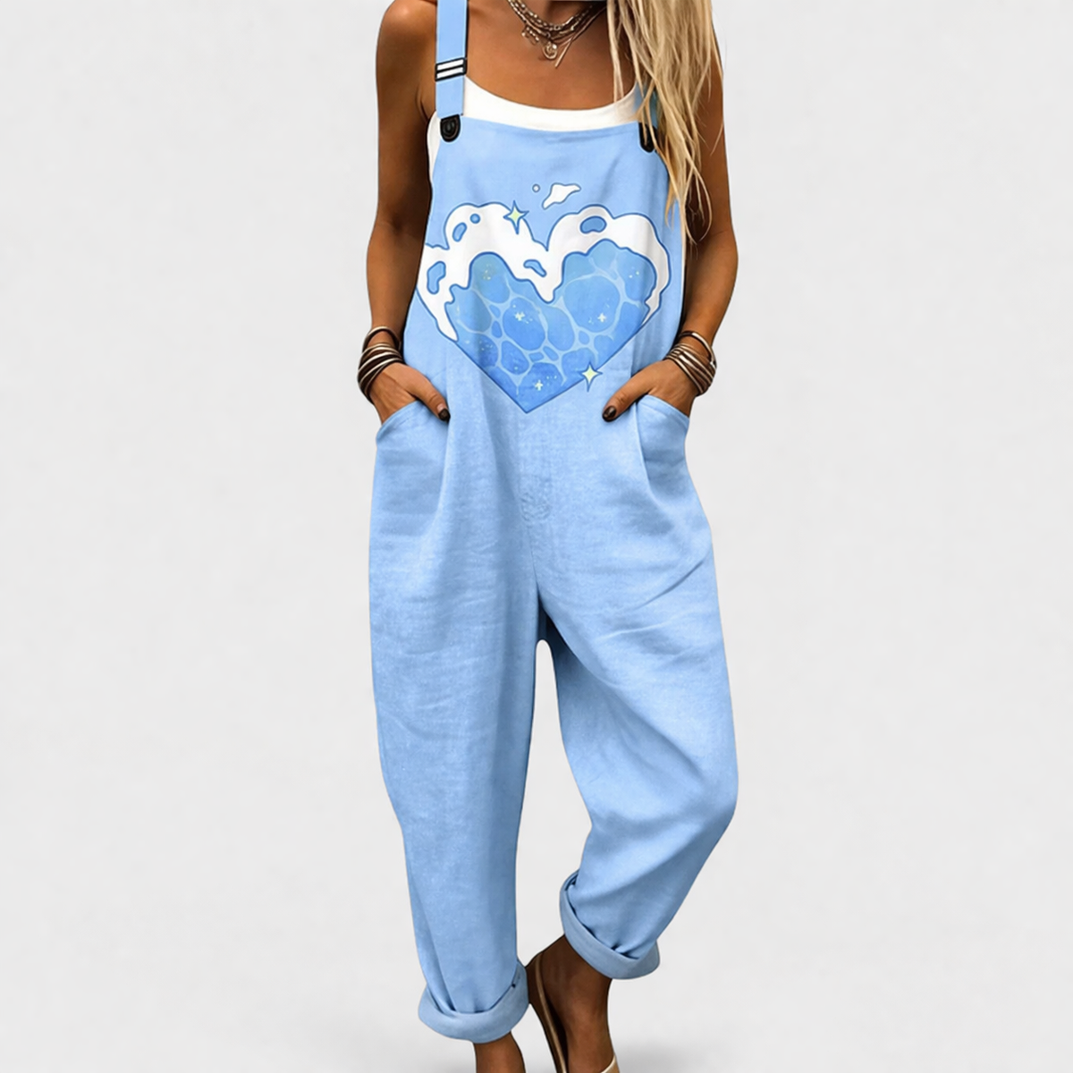 Adriana | Mediterranean wide printed jumpsuit