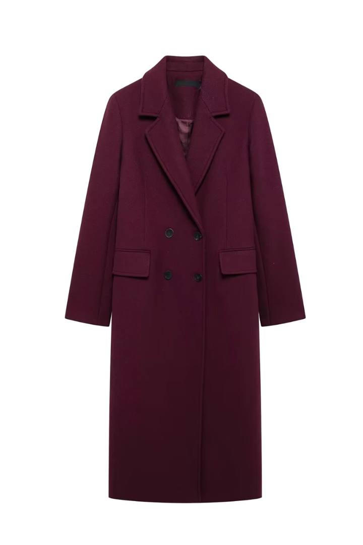 Esme Double-Breasted Longline Wool Coat