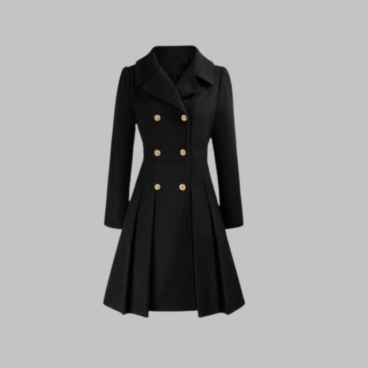 Dami | Womens Double Button Coat with Long Sleeves | Classic Layering Coat | Beige, Camel, Black and More S-3XL