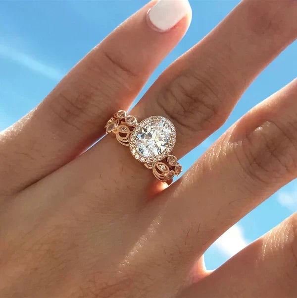 Rose Gold Statement Ring | Adelina Corsaglia Elegant Cocktail Ring