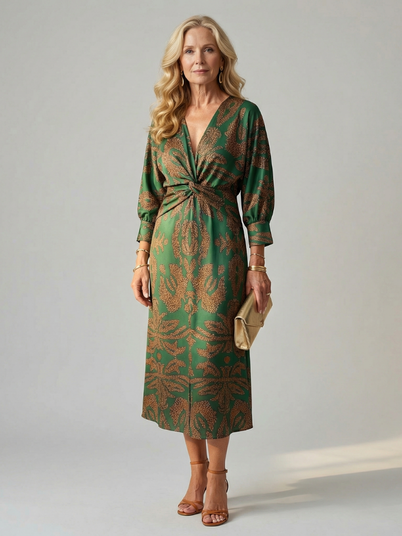 Lune | Natural Crossover Midi Dress™