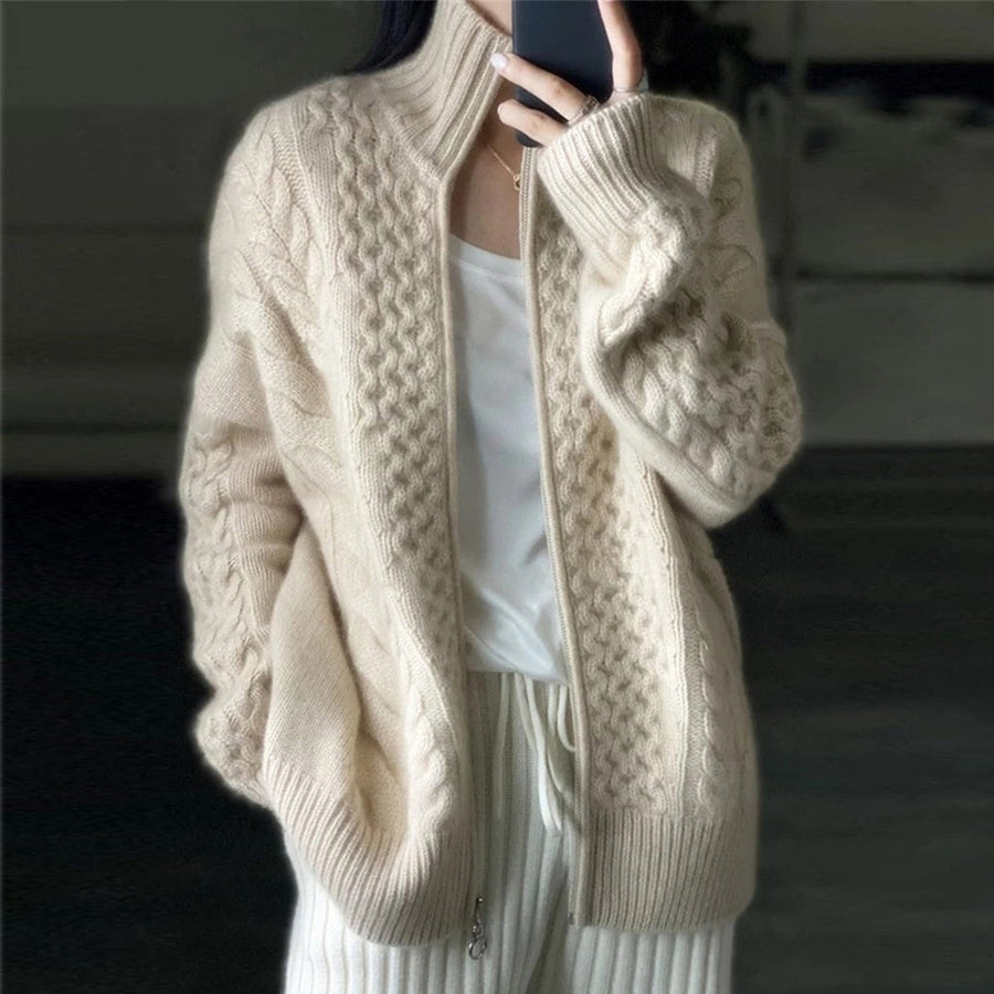 Women's High Neck Cashmere Sweater Vest – Sleeveless Relaxed Layering Vest