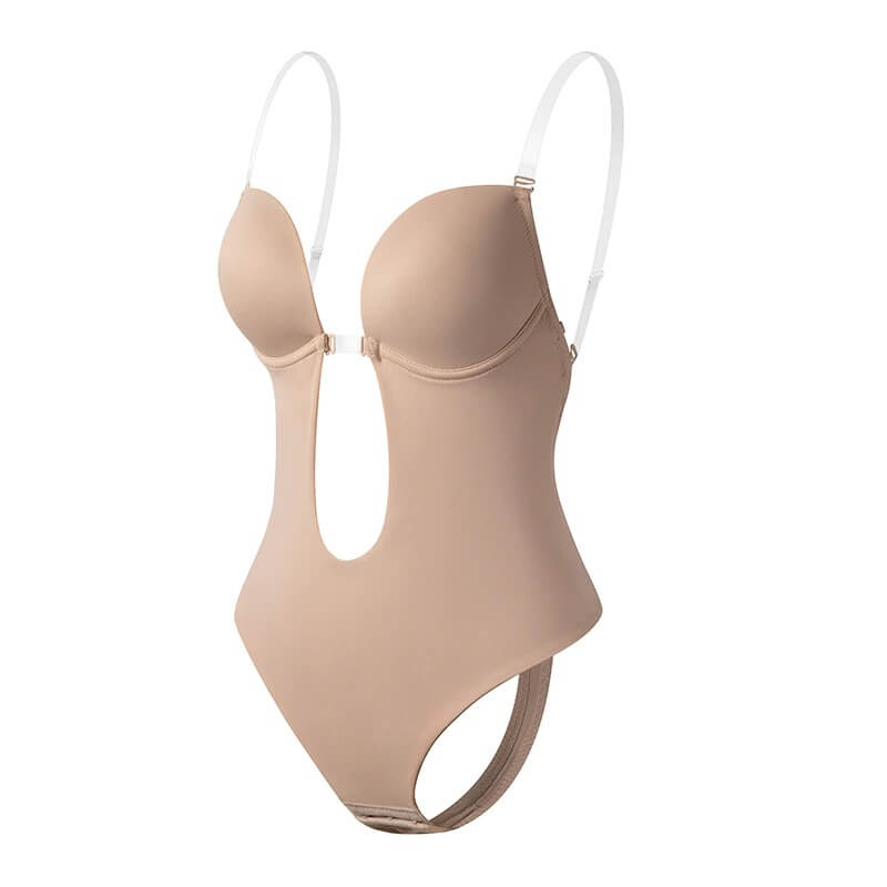 Women's Contour Low Back Bodysuit – Supportive Shaping Fitted Bodysuit