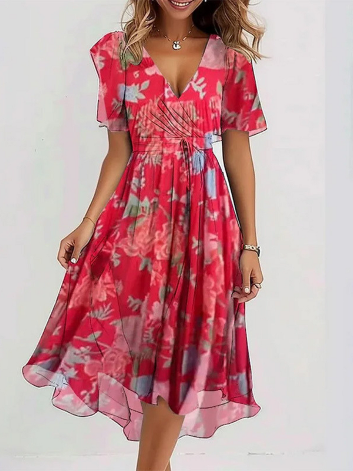 Matilda | Women's Relaxed-Fit Boho Dress With Belly Cover