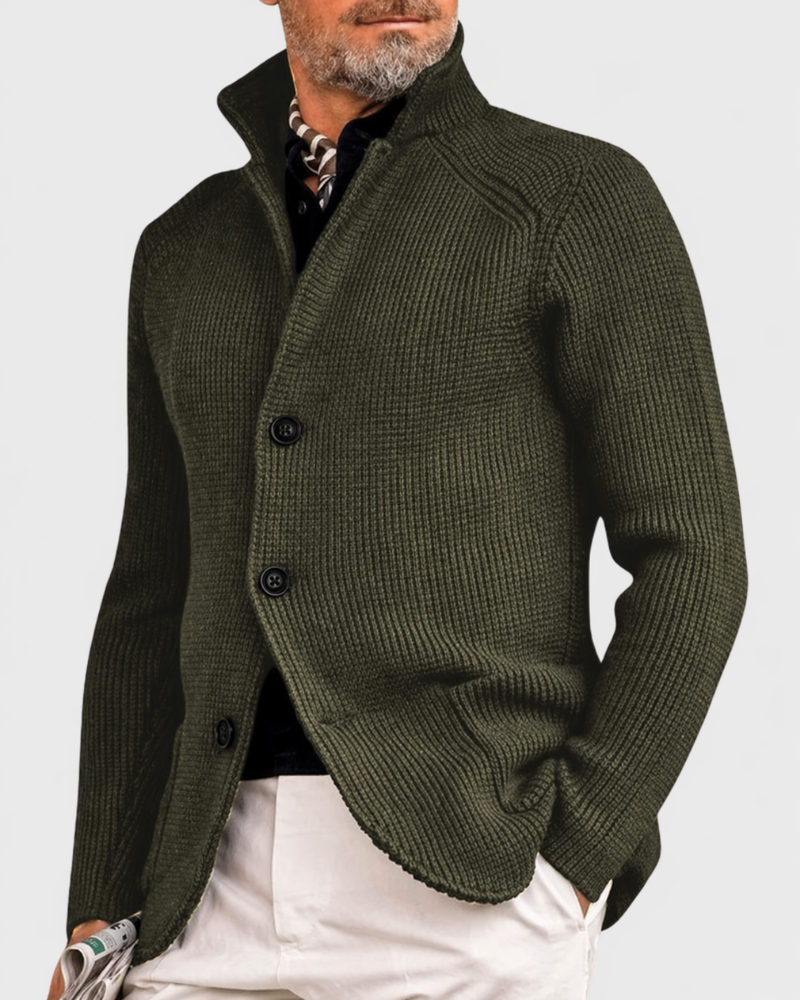 Henry | Mens Cardigan Coat with Room for Layers | Soft Breathable Feel, Warm | Navy, Black, Gray and More S-3XL
