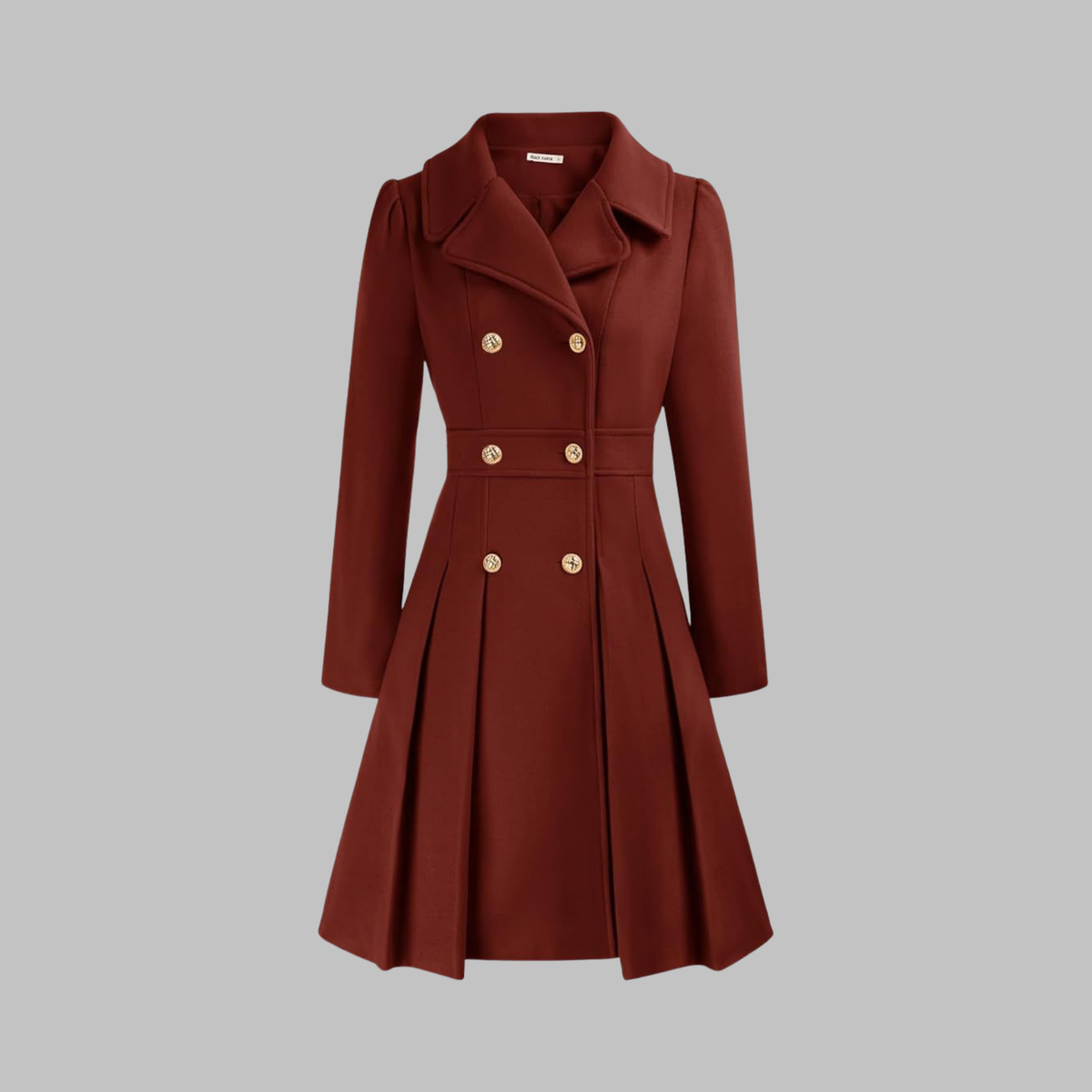 Dami | Womens Double Button Coat with Long Sleeves | Classic Layering Coat | Beige, Camel, Black and More S-3XL