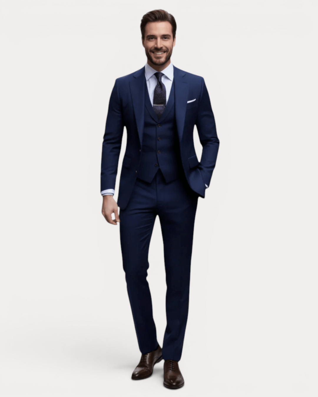 Men's Three-Piece Suit, Notched Lapels, Tailored Fit