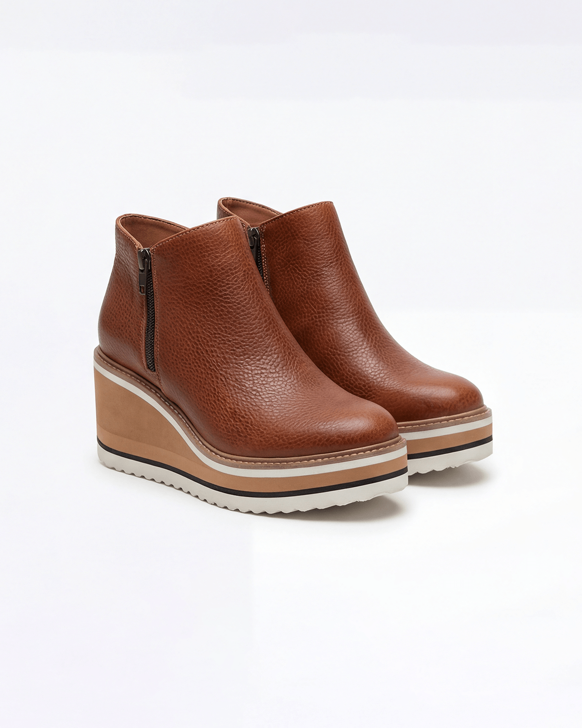 Randi Platform Wedge Side-Zip Ankle Boots