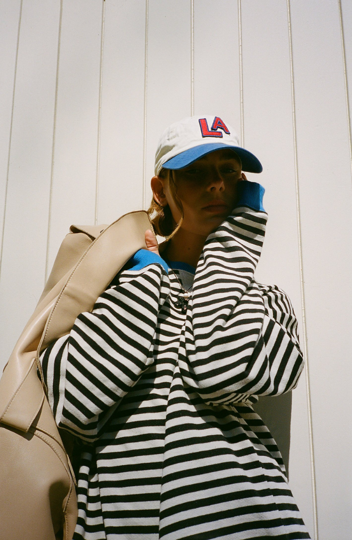 Women's Sweater with Oversized Fit and Stripes | Size S-XL