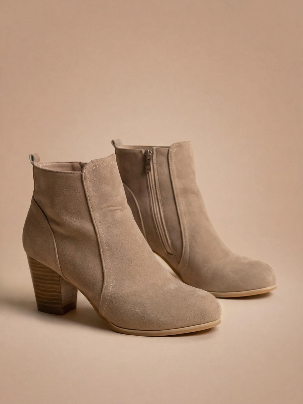Silvana Suede Block Heel Ankle Boots