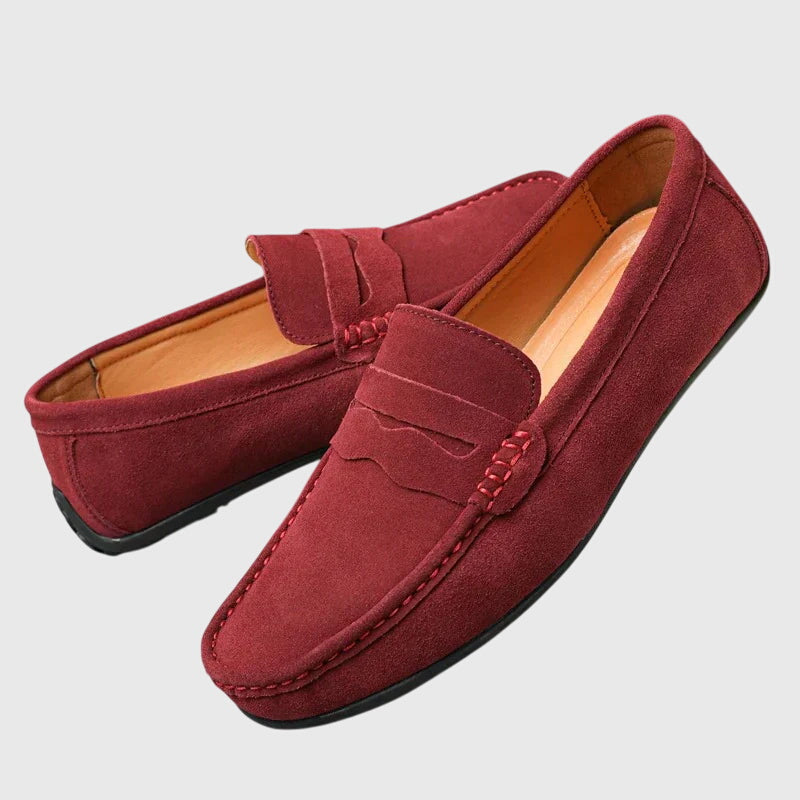 Unisex Classic Loafers, Penny Strap, Moc Toe, Slip-On