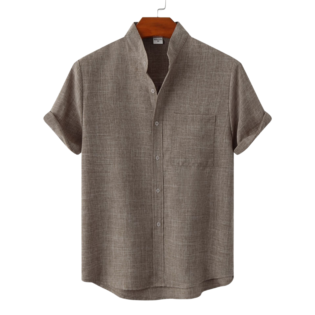 Benjamin · Solid Cotton Button-Down Shirt