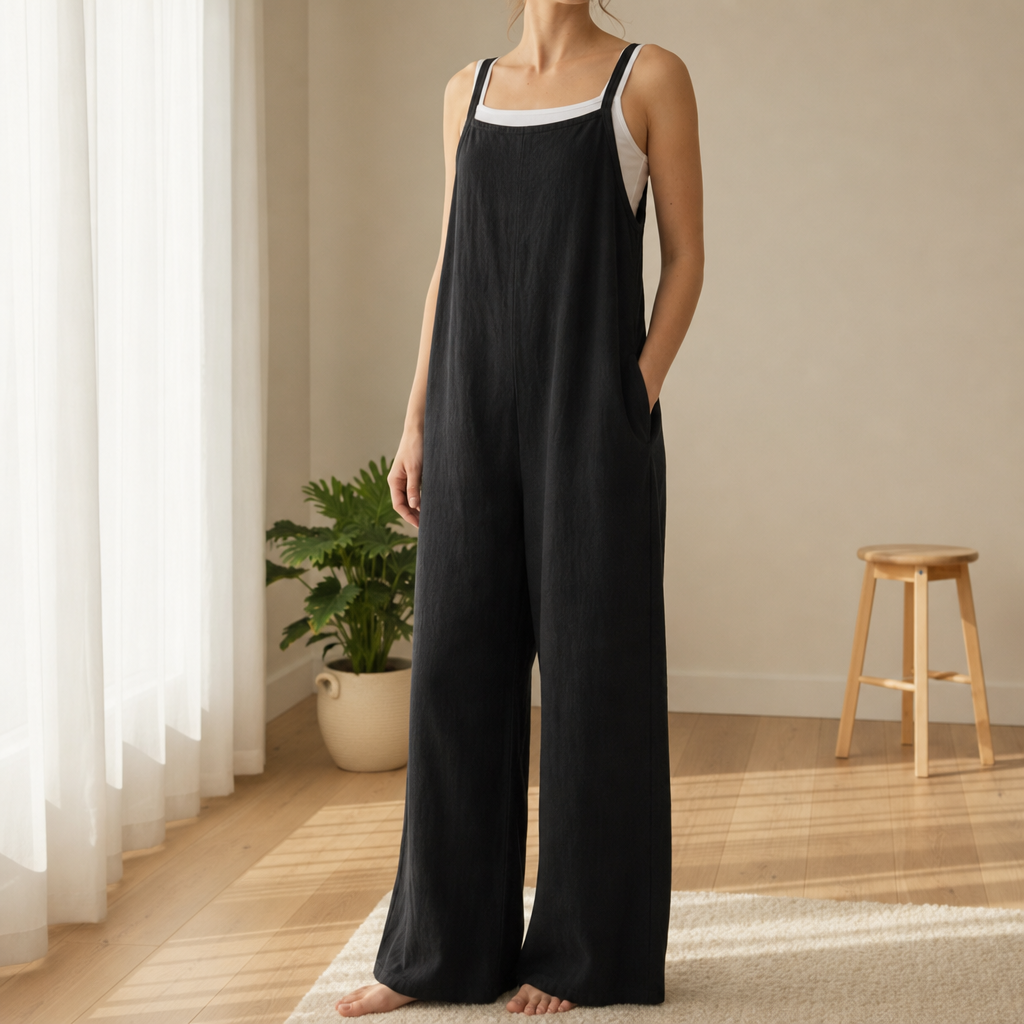 Corte Linen Bib Overall Jumpsuit