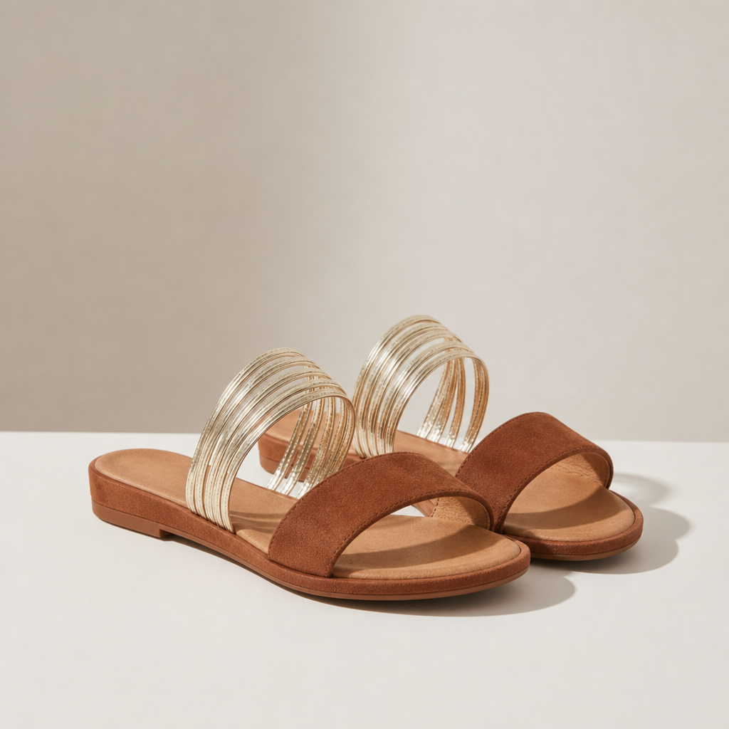 Birgu Gold Multi-Strap Slides